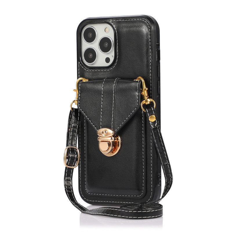 Creative Card Leather Diagonal Lanyard New Mobile Phone Case Creative Card Leather Diagonal Lanyard New Mobile Phone Case